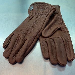 Brown anchor leather gloves from Sundance